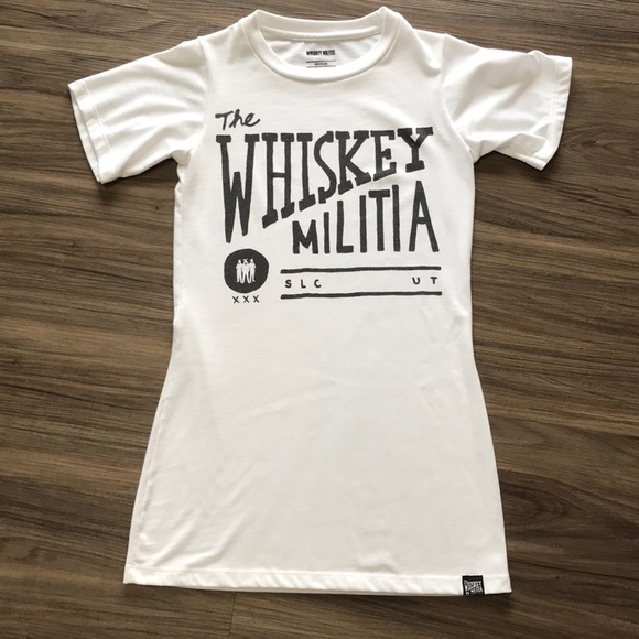 Whiskey Militia Tops - Whiskey Militia white tee shirt medium